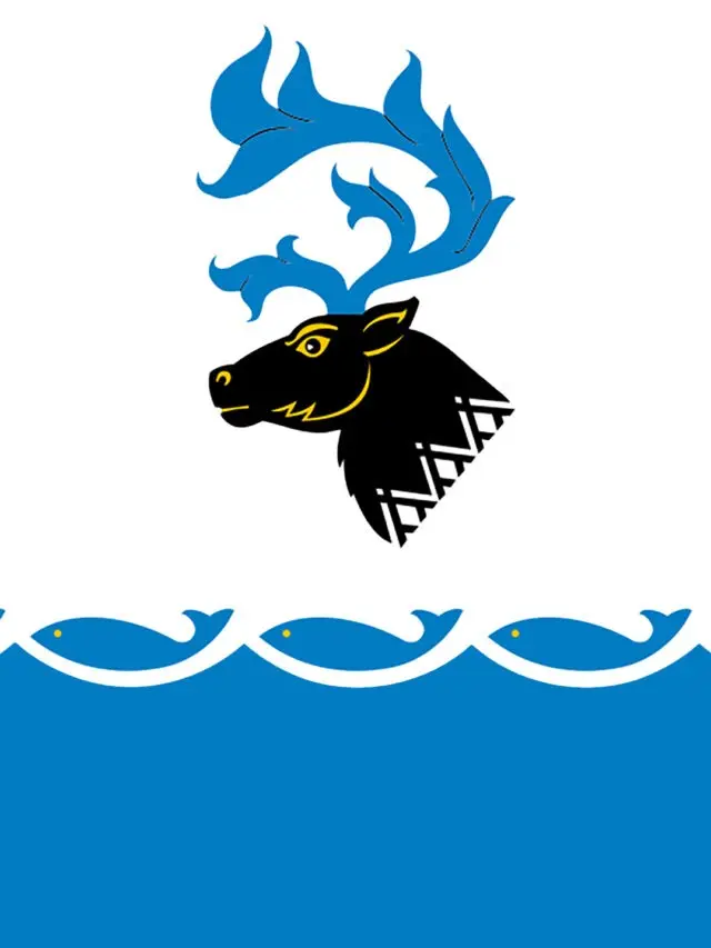 Олень с рогами из газа