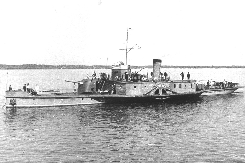 Канонерская лодка «Усыскин» Волжской военной флотилии, 1943 год