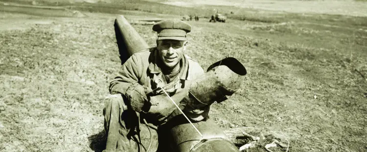 Один из строителей газопровода Саратов — Москва Николай Байдин, май 1945 года