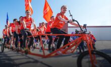 Самый большой трехколесный многоместный велосипед в мире под управлением «Команды Газпром нефти»