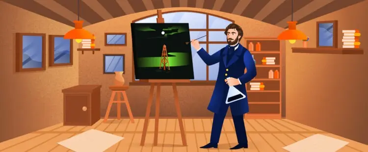 Архип Куинджи пишет «Лунную ночь» нефтью