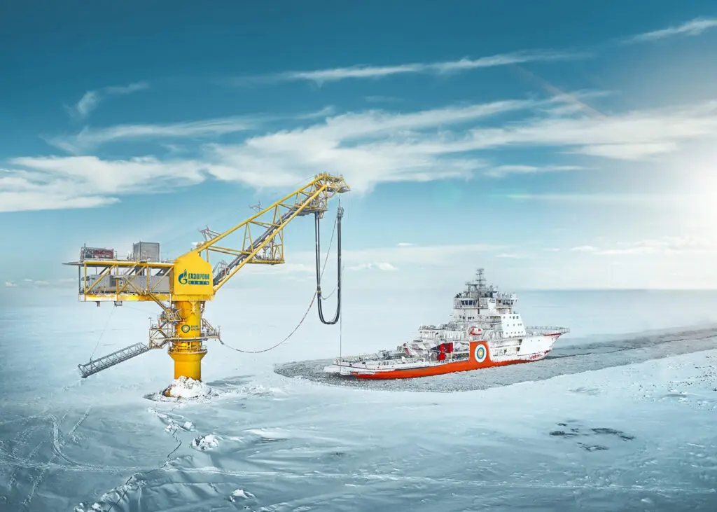 Вид на нефтеналивной терминал «Ворота Арктики»