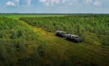 Вид на югорские болота на территории Салымских месторождений