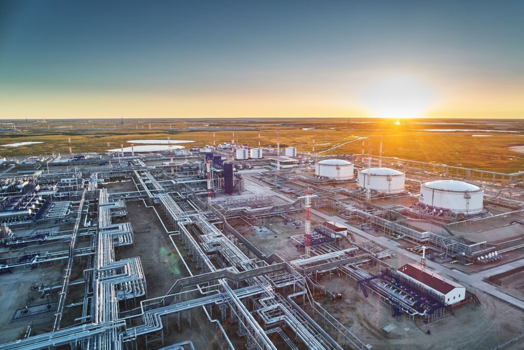 Вид на Восточно-Мессояхское месторождение — самый северный материковый нефтепромысел России