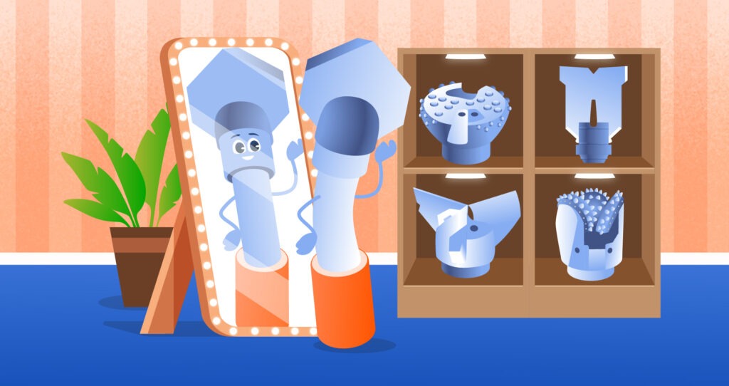 Бур примеряет разные насадки, словно головные уборы