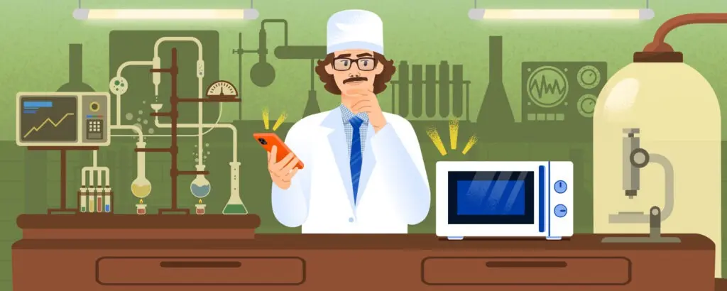 Советский инженер в лаборатории