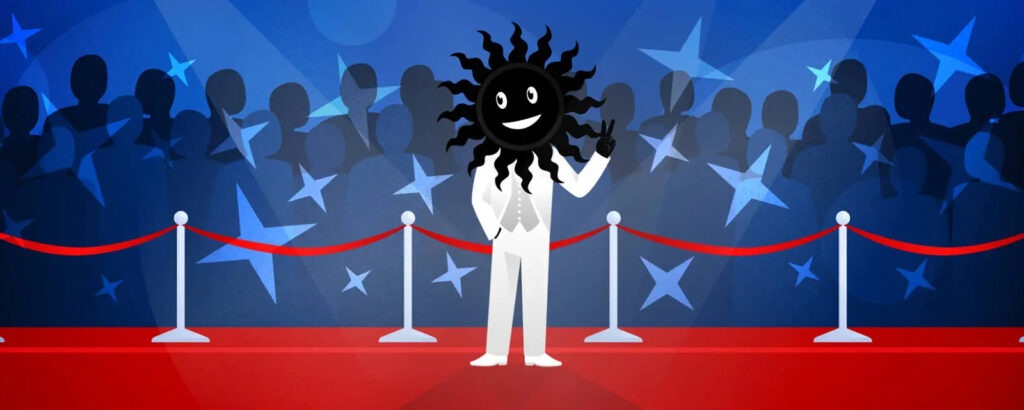 Черное солнце на красной дорожке