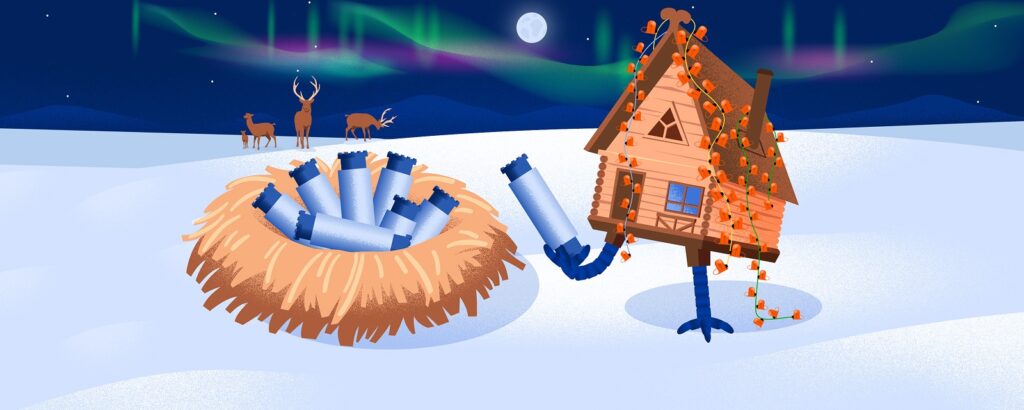 Арктическая высокотехнологичная избушка на курьих ножках