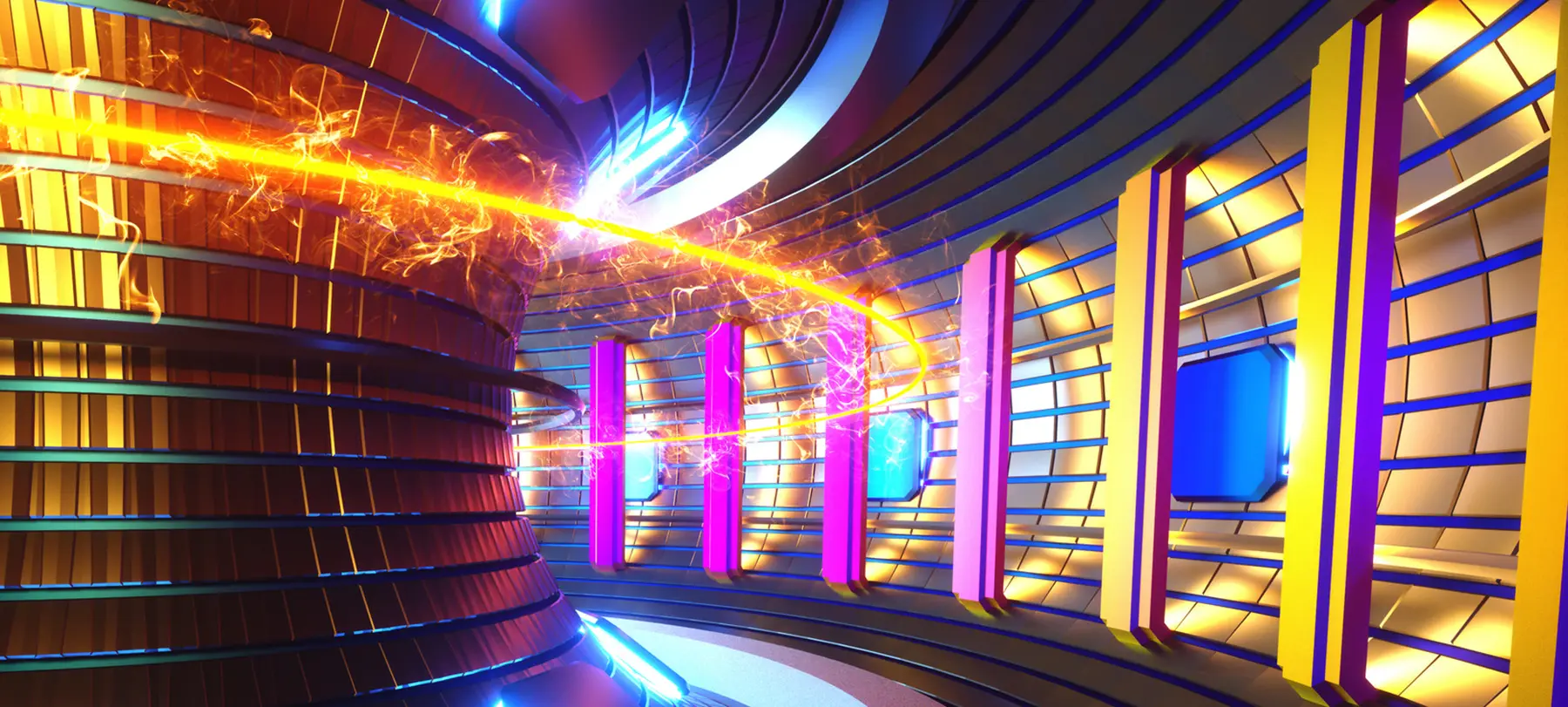 Внутри синхрофазотрона