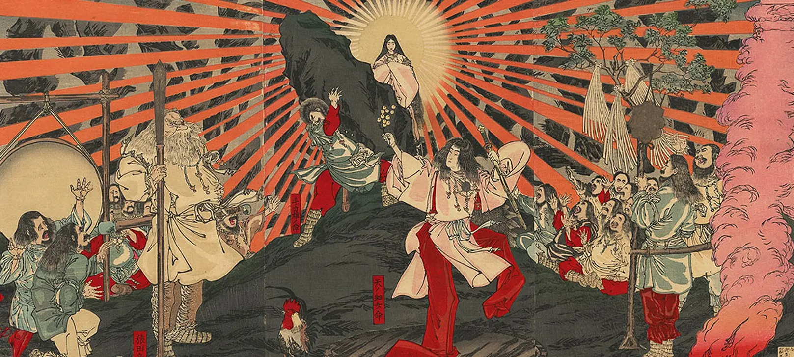 Японская богиня Аматэрасу, излучающая свет