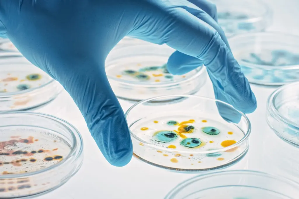 Лабораторный эксперимент с бактериями