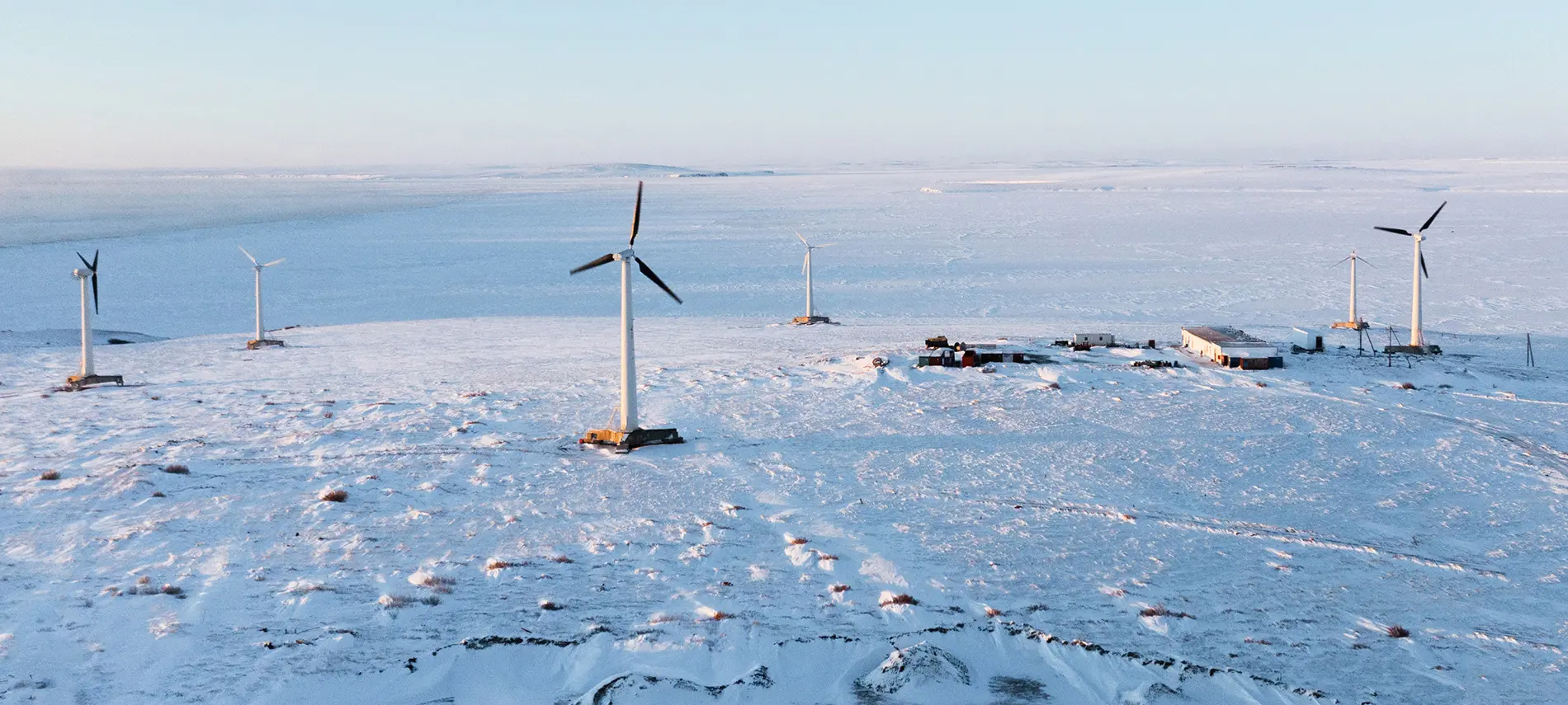 Ветровые электростанции зимой
