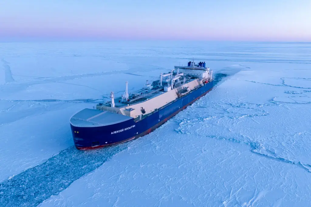 Ледовый газовоз «Алексей Косыгин». Фото: Совкомфлот