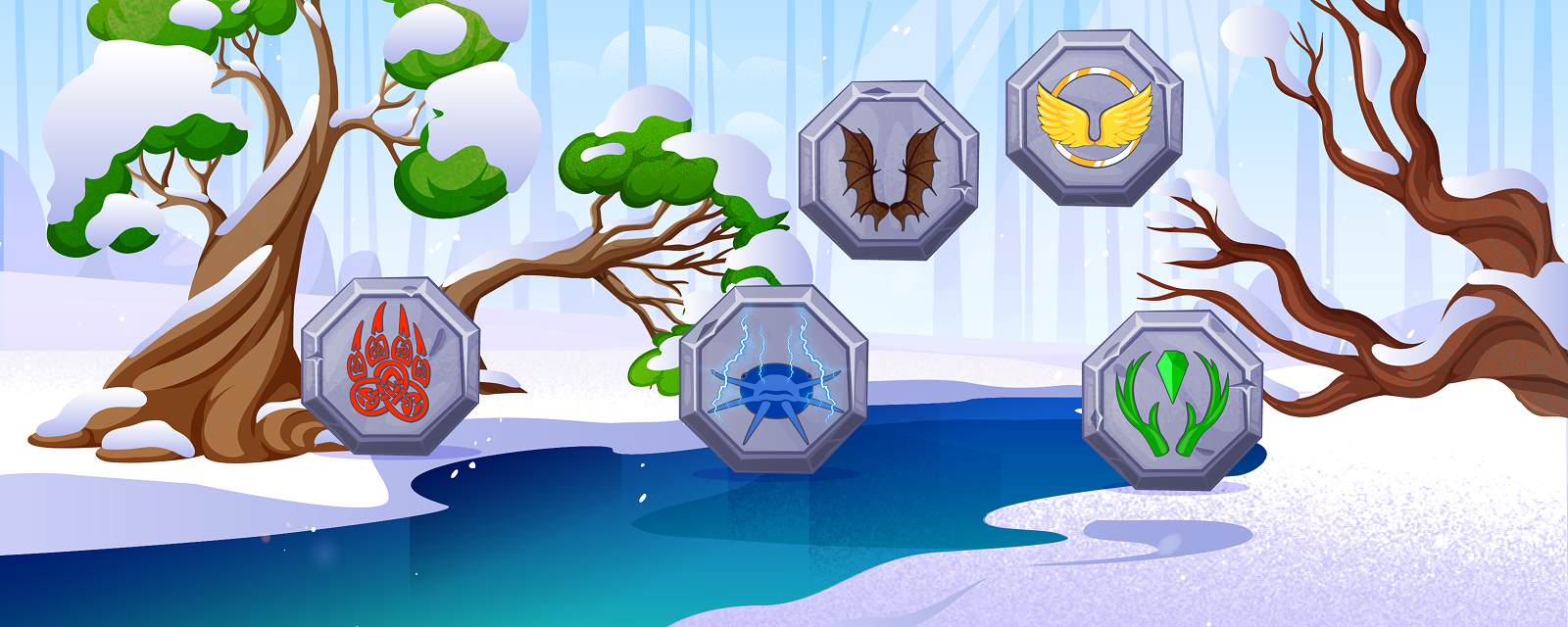 Медальоны с суперспособностями из мира дикой природы