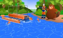 Современный инженер хвастается бобру бесплотинной гидроэлектростанцией