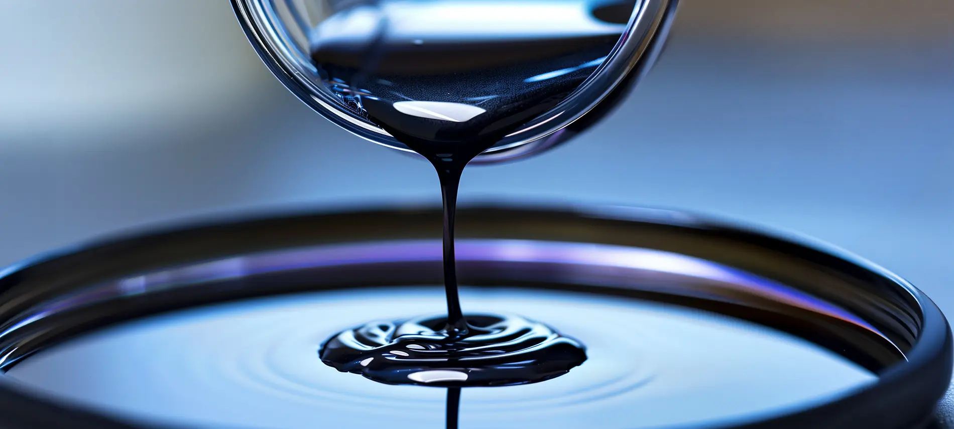 Образец мазута в лаборатории