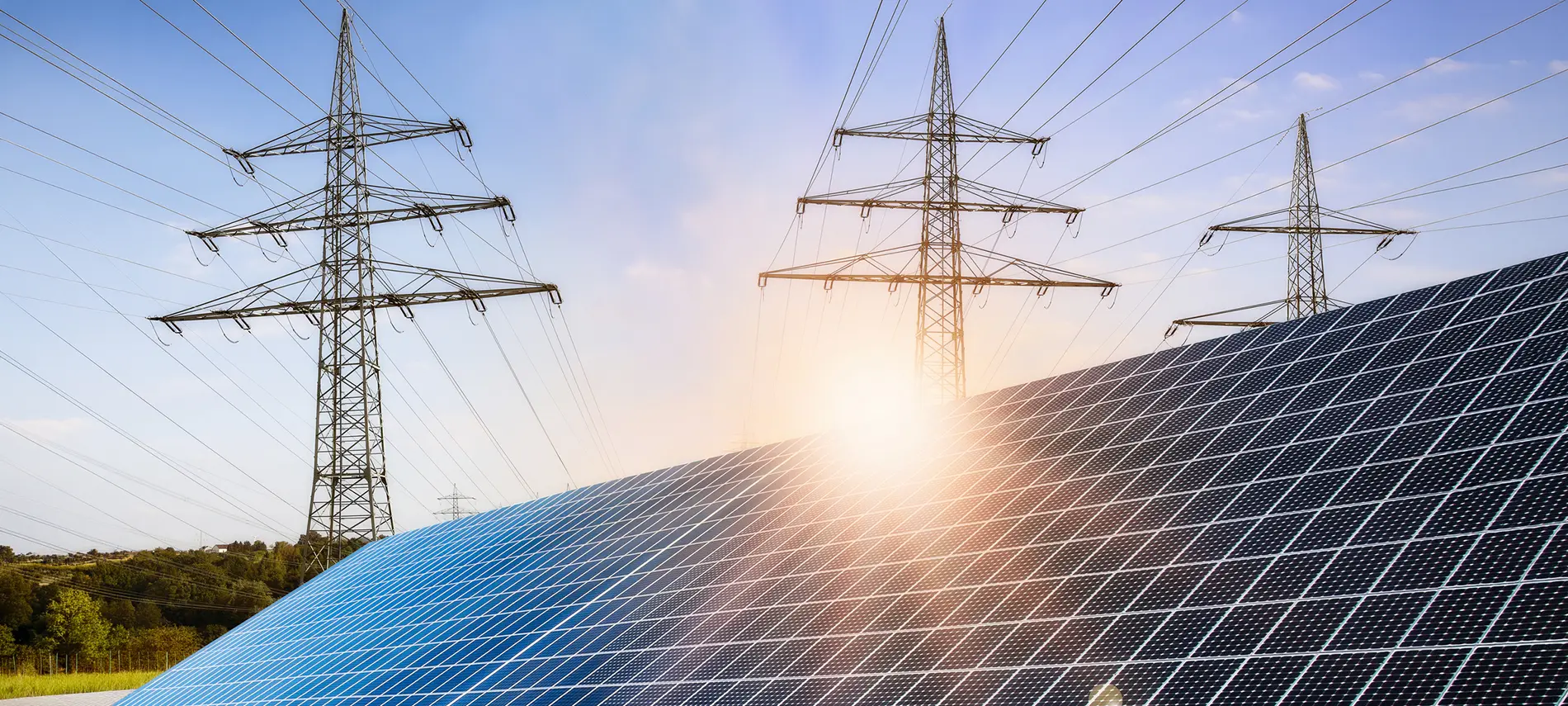 Солнечные панели и ЛЭП