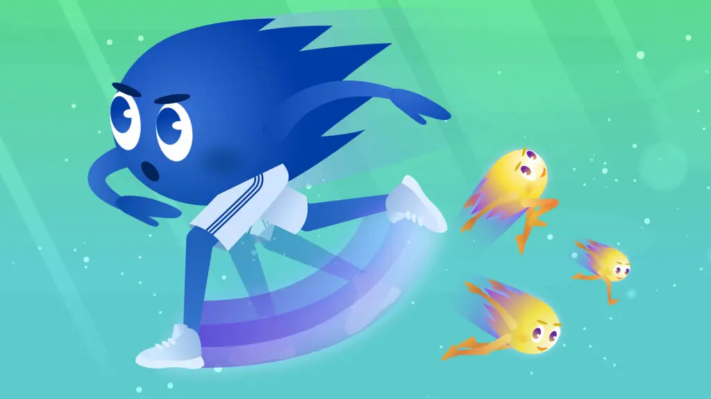 Возникновение черенковского излучения, когда электрон движется быстрее света в среде