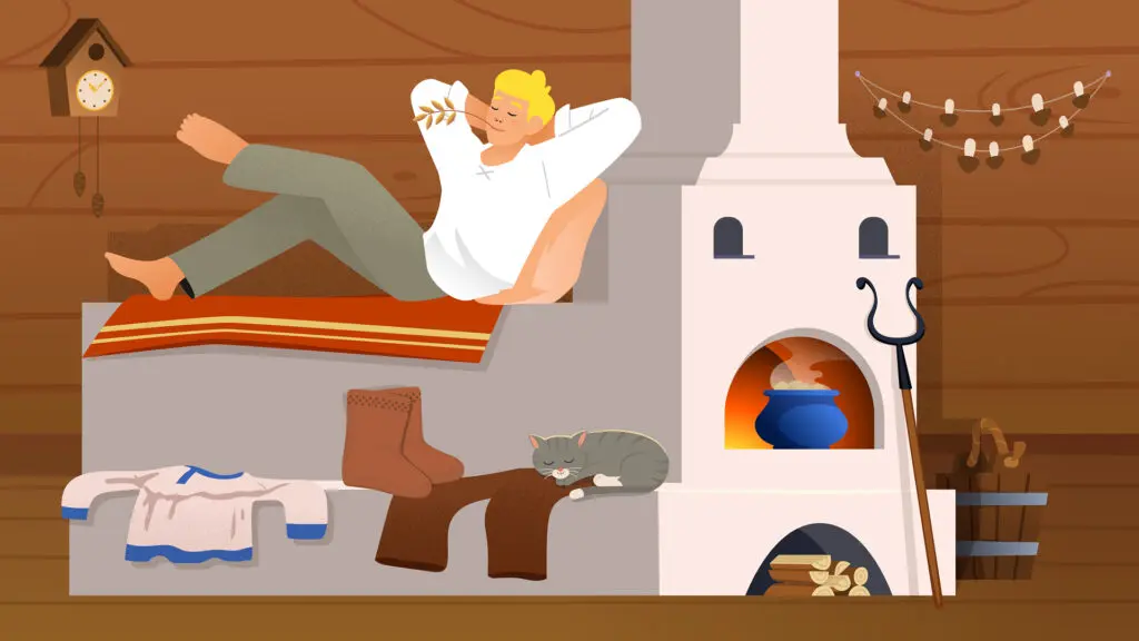 Многофункциональность русской печи: печь, обогреватель, сушилка и лежанка