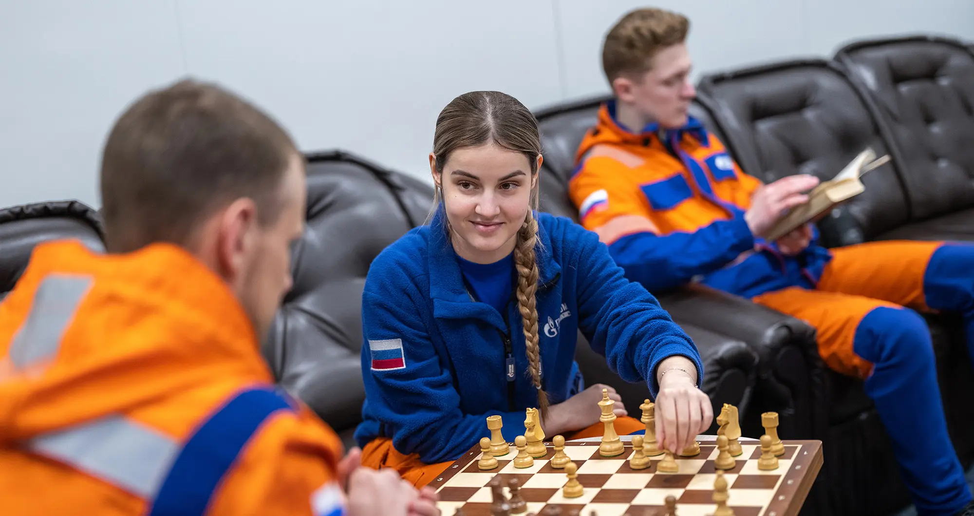 Вахтовики в зоне отдыха